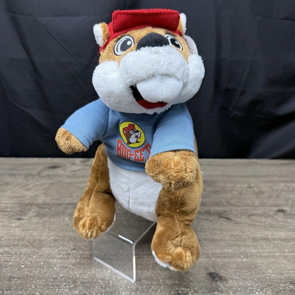 Buc-ees Jaag Plush "Dont Mess With Texas" Beaver 11” Hat & Blue T-Shirt